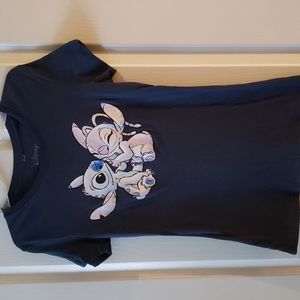 Disney Lilo & Stitch Short Sleeve T-Shirt. Blue Size Large